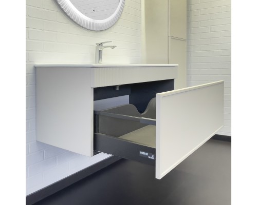 Тумба с раковиной Comforty Мадрид 100 серый шёлк Comforty 100E