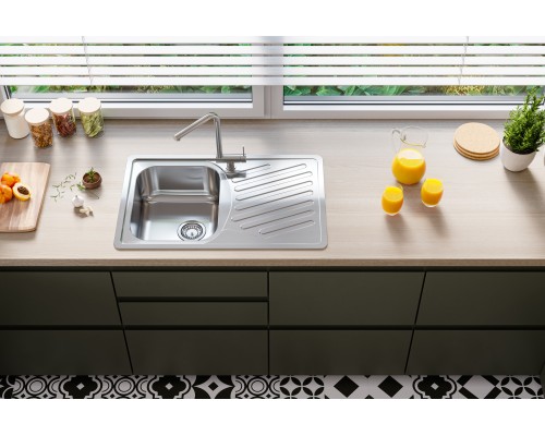 Мойка кухонная Alveus Elegant 30 SAT-90 1126348 сатинированная сталь