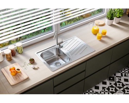 Мойка кухонная Alveus Elegant 30 SAT-90 1126348 сатинированная сталь