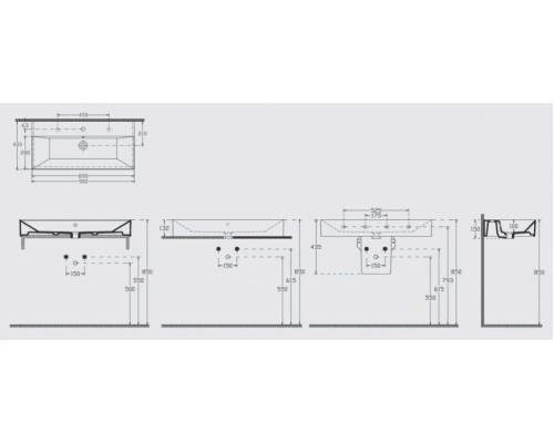 Раковина ISVEA SistemaZ Frame накладная 900x422x150 белый 10SF50090SV