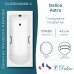 Ванна из литьевого мрамора Delice Astra 170х80 глянцевая с черными ручками