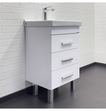 Тумба с раковиной напольная Comforty Никосия 50Н белый глянец Fest 50 F01