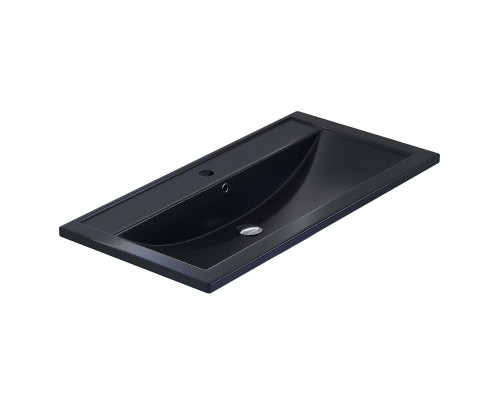 Раковина для ванной кварцевая Uperwood Foster Quartz 90х45,5х17,5, черная матовая, космос