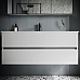 Тумба под раковину SANCOS Urban 1190х450х550 1W, c двумя ящиками, белый глянец