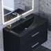 Раковина для ванной кварцевая Uperwood Foster Quartz 90х45,5х17,5, черная матовая, космос