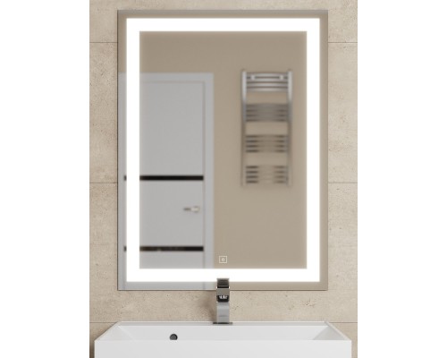 Зеркало для ванной с подсветкой Uperwood Tanos 60х80 см, сенсор/антизапотевание