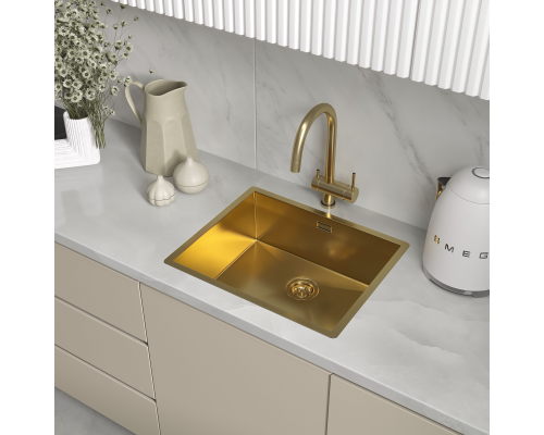 Кухонная мойка Reflexion Como RX2054GD брашированное золото