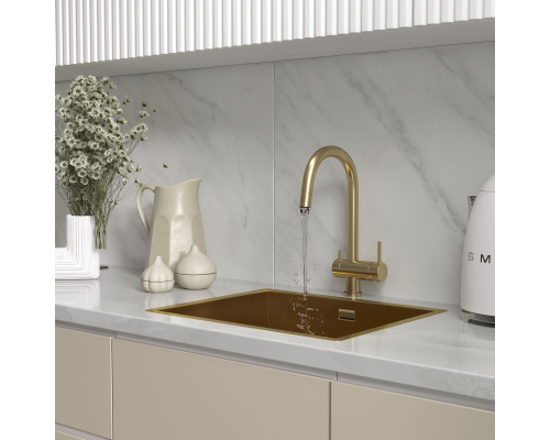 Кухонная мойка Reflexion Como RX2054GD брашированное золото