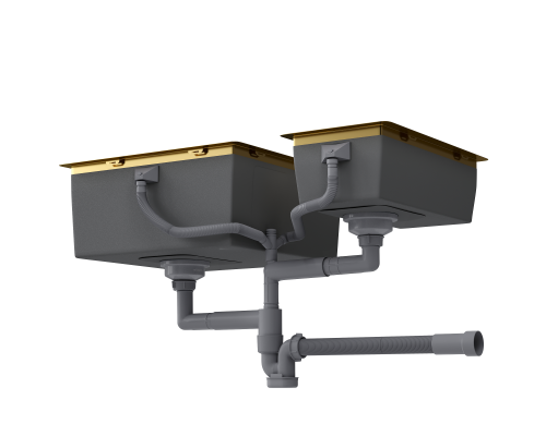 Кухонная мойка Reflexion Como RX2054GD брашированное золото