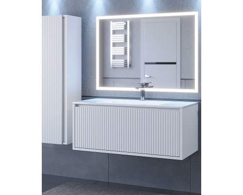 Тумба с раковиной 100 см, Uperwood Next Premium, белая, 1 ящик