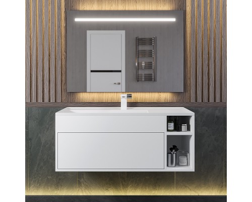 Тумба под раковину подвесная Uperwood Lotus Premium 100х50х42 см, белая