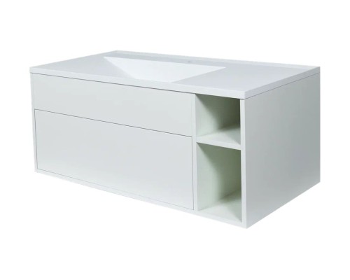 Тумба под раковину подвесная Uperwood Lotus Premium 100х50х42 см, белая