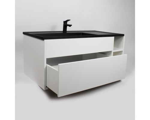 Тумба под раковину подвесная Uperwood Lotus Premium 100х50х42 см, белая