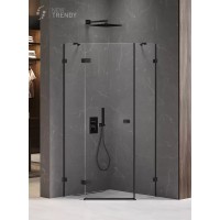 Душевое ограждение NEW TRENDY AVEXA BLACK L 80x80x200 черный