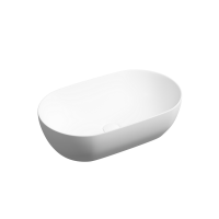 Раковина Ceramicanova Твист (Twist) накладная овальной формы 500x300x140 белый матовый