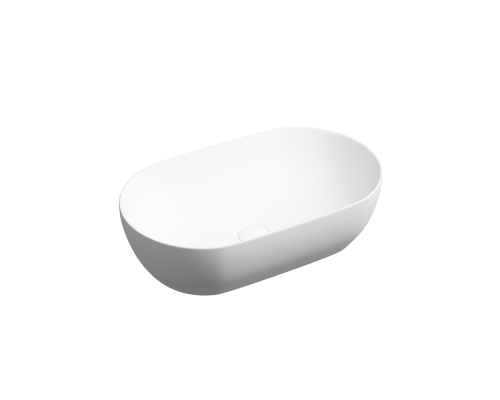 Раковина Ceramicanova Твист (Twist) накладная овальной формы 500x300x140 белый матовый