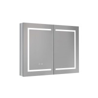 Шкаф-зеркало для ванной с подсветкой Aquatek, сенсорное управление, 90x70