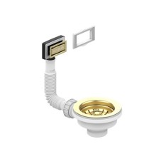 Выпуск для мойки Alveus 114 Gold 1144841 c рамкой и заглушкой гофра