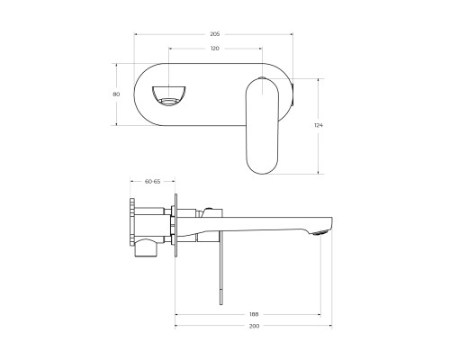 Смеситель для раковины Cezares Stylus STYLUS-BLI1-BORO-W0 Брашированное золото