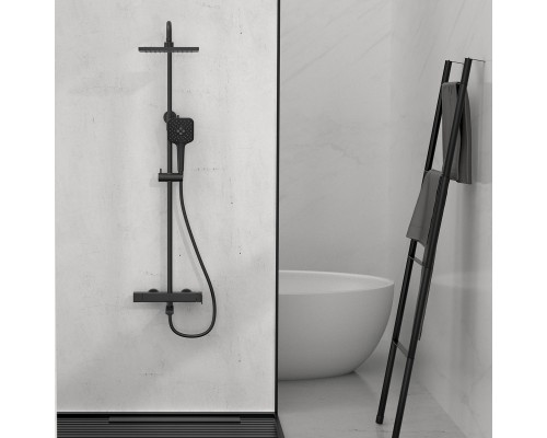 Душевая стойка Vincea Cube VSFS-1C1MB с изливом черный