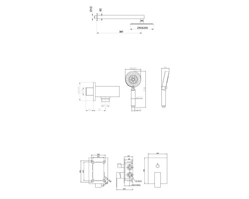 Душевая система BelBagno Ancona ANCONA-DSET-CRM Хром