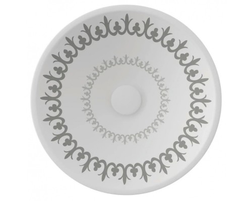 Раковина ISVEA SistemaY Soft накладная 450x450x120 белая с декором 10SY66045SV-CML