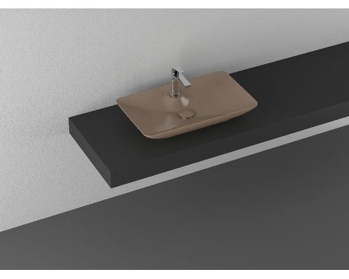 Раковина ISVEA SistemaY Clear накладная 644x395x125 коричневый матовый 10SY50065SV-2H