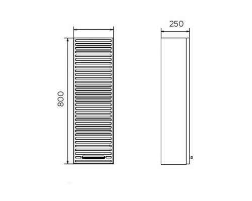 Шкаф подвесной Comforty Касабланка 25 серый шёлк, ручка серый металлик