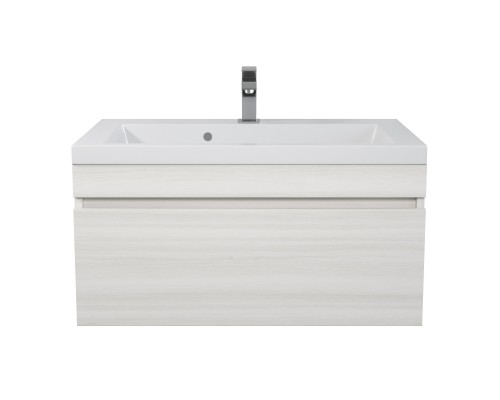 Тумба с раковиной подвесная Uperwood Eva 74х47,5х35,4 см, Дуб Харбор Белый