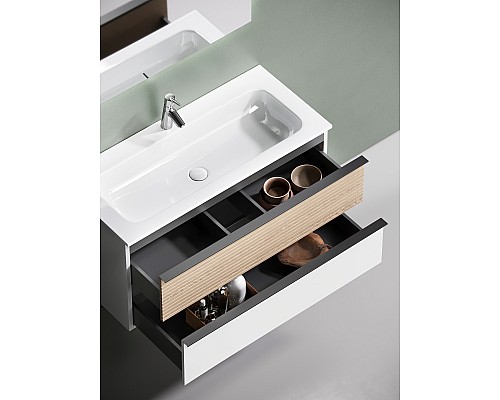 Тумба для раковины SanCos Delta 79 DL80W Дуб белый Тумба для раковины SanCos Delta 79 DL80W Дуб белый