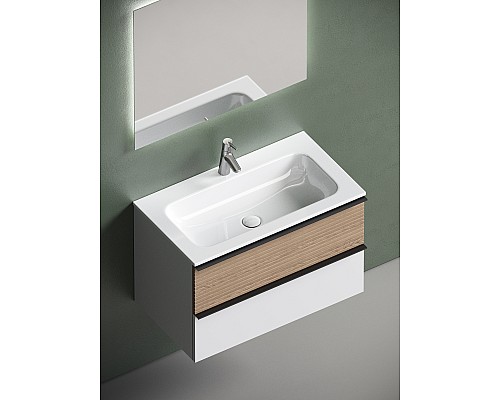 Тумба для раковины SanCos Delta 79 DL80W Дуб белый Тумба для раковины SanCos Delta 79 DL80W Дуб белый