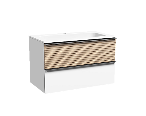 Тумба для раковины SanCos Delta 79 DL80W Дуб белый Тумба для раковины SanCos Delta 79 DL80W Дуб белый