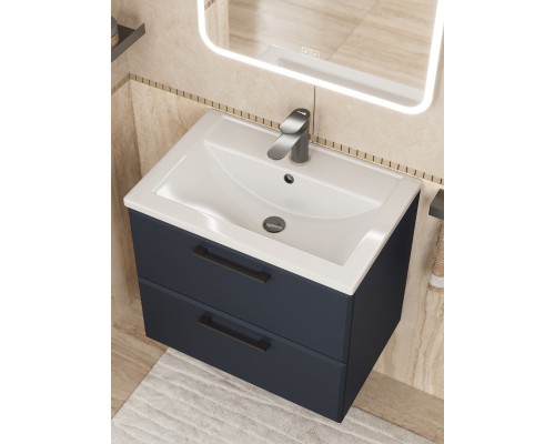 Тумба под раковину Uperwood Foster NEW 60 см, подвесная, черная