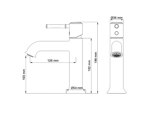 Смеситель для раковины Wonzon&Woghand TOR, Розовое золото WW-88018073-RG