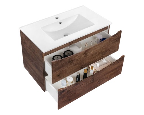 База под керамическую раковину Vincea Mia 750 подвесная 2 ящика Soft close R.Wood