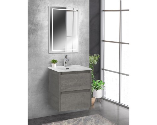 Зеркало BelBagno Kraft 50 SPC-KRAFT-500-800-LED-TCH-WARM с подсветкой Сатин с сенсорным выключателем и подогревом