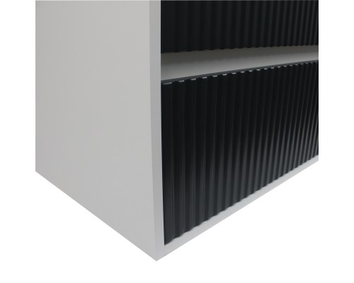 Тумба с раковиной 80 см, Uperwood Next Premium, белая/графит, 2 ящика
