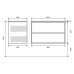 Тумба с раковиной 80 см, Uperwood Next Premium, белая/графит, 2 ящика