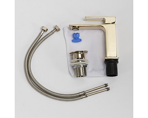 Смеситель для раковины BelBagno Luce LUC-LVM-ORO Золото