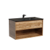 Тумба под раковину подвесная Sancos Marmi 1.0 89х44, с доводчиками, дуб чарльстон, MR1.090ECH