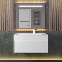 Тумба под раковину подвесная Uperwood Lotus Premium 80х50х42 см, белая