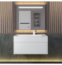 Тумба под раковину подвесная Uperwood Lotus Premium 80х50х42 см, белая