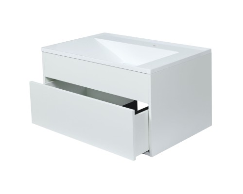 Тумба под раковину подвесная Uperwood Lotus Premium 80х50х42 см, белая