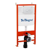 Инсталляция BelBagno BB026/BB082BL с Белой глянцевой клавишей смыва