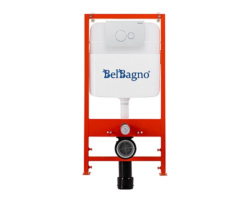 Инсталляция BelBagno BB026/BB082BL с Белой глянцевой клавишей смыва Инсталляция BelBagno BB026/BB082BL с Белой глянцевой клавишей смыва