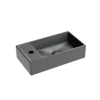 Рукомойник подвесной Ceramicanova темный антрацит матовый Element 407x217x100