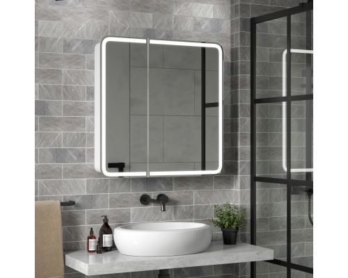 Зеркало-шкаф Reflection Circle LED 800х800 RF2110SR