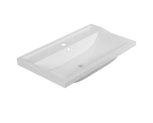 Раковина для ванной 80 см, Uperwood Family, белая глянцевая