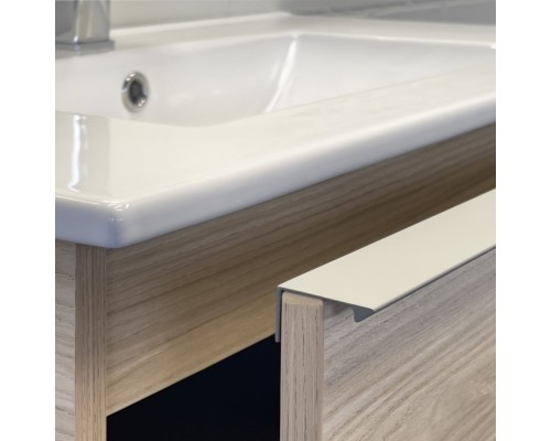 Тумба с раковиной для ванной Comforty Тургояк-75 дуб светлый 75E
