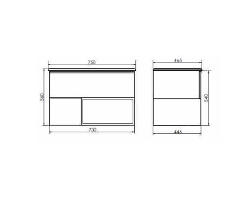 Тумба с раковиной для ванной Comforty Тургояк-75 дуб светлый 75E